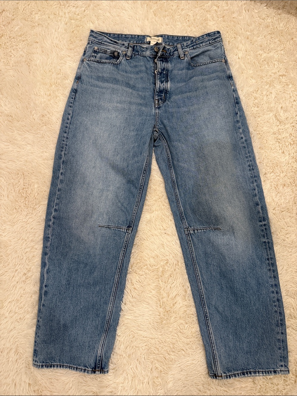 Madewell dart- leg barrel Light Blue m Jeans size 30T